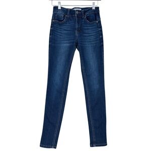 ENJEAN Womens Dark Wash Skinny Jeans Size 3/26 Stretch Denim‎ Bottoms